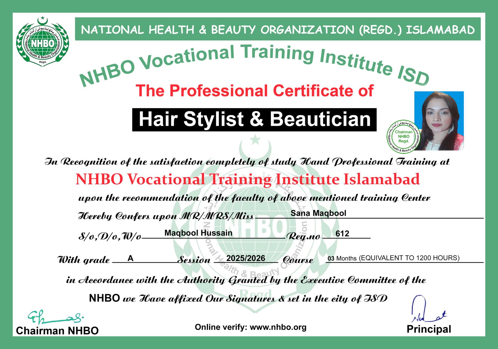 Certificate
