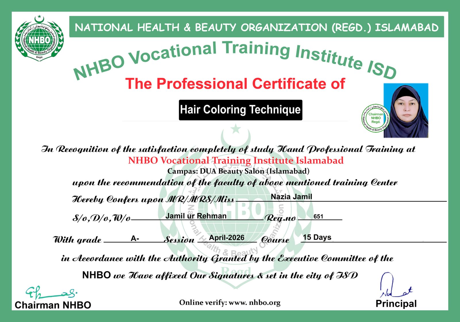 Certificate