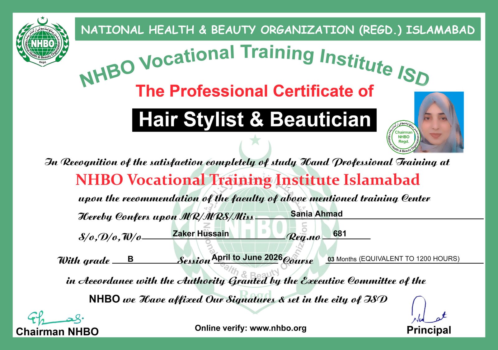 Certificate
