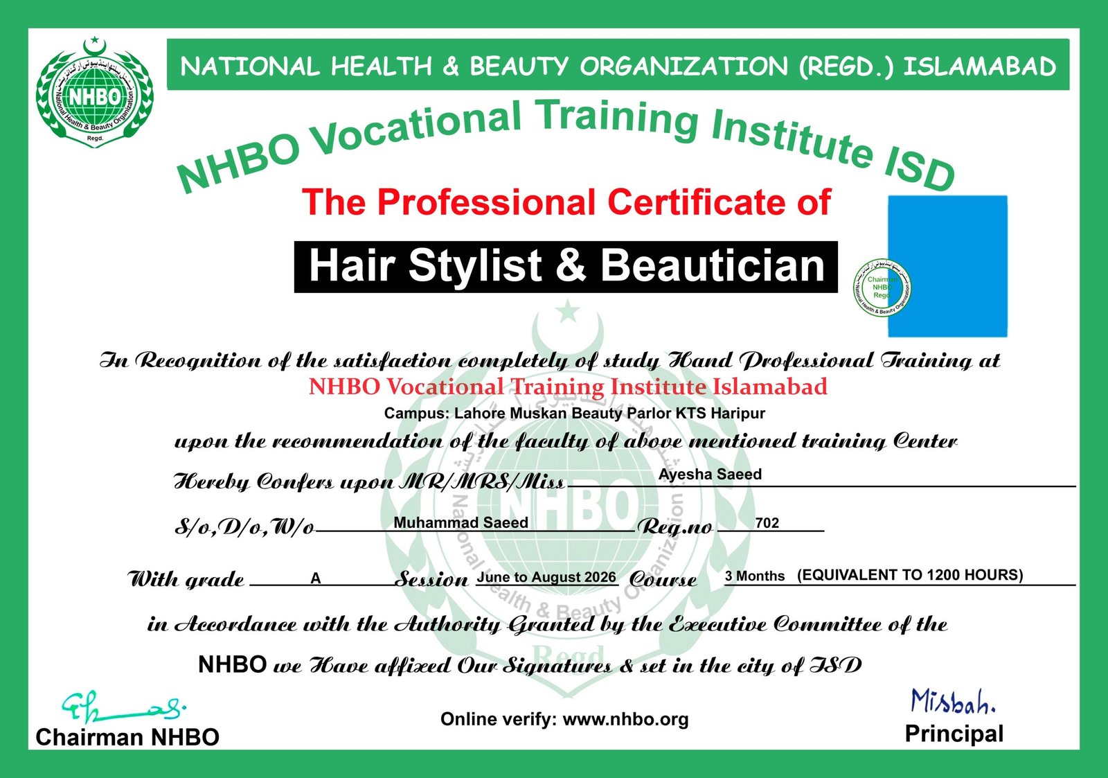 Certificate