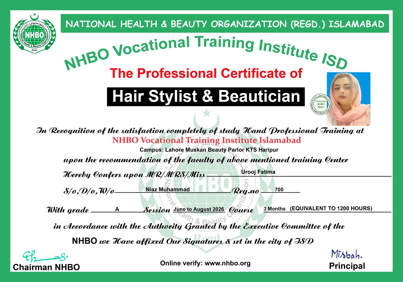 Certificate