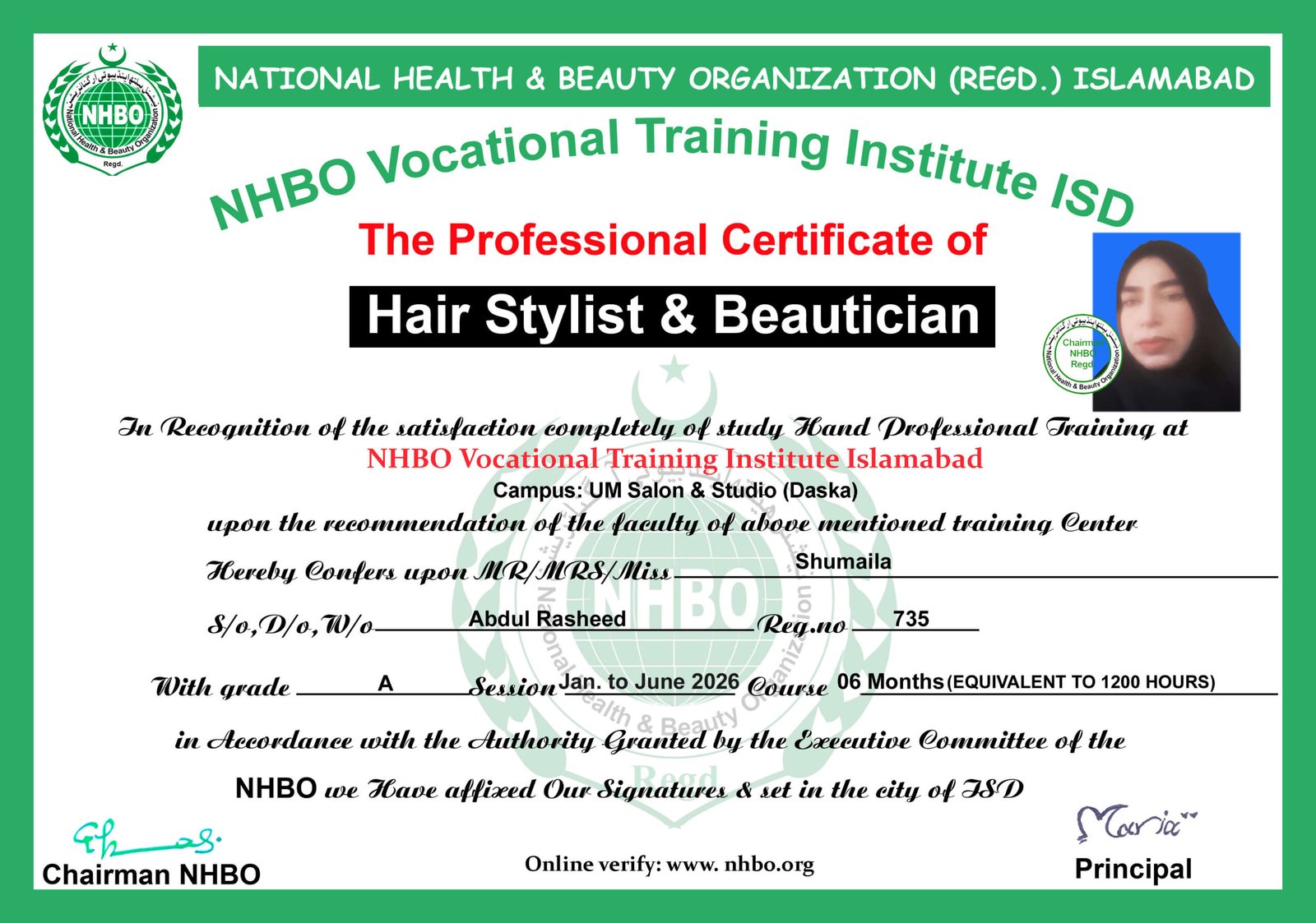 Certificate