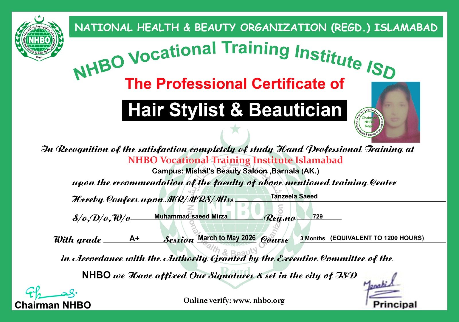Certificate